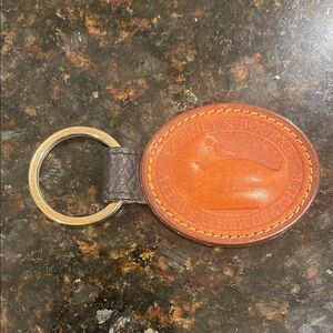 Dooney & Bourke Tan Leather Keychain